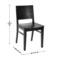 Emma and Oliver Spencer Dining Chair with Curved Backrest and Solid Wood Construction